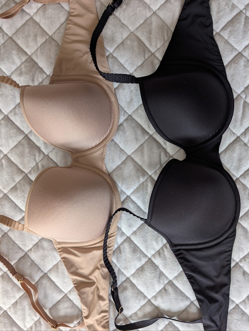 ThirdLove 24/7 Classic T-Shirt Bra, Set Of 2x, Black And Nude, Size 34C 1/2